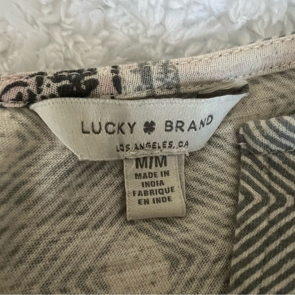 Lucky Brand Tie Front T-Shirt SZ M - Picture 6 of 6